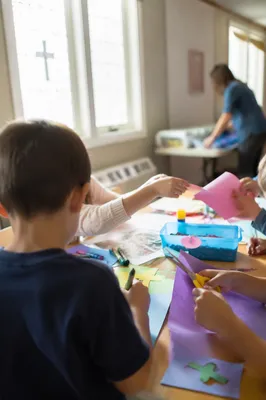 Sunday School Children Craft Time