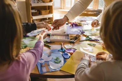 Sunday School Children Craft Table