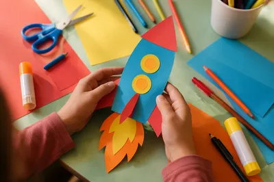 Sunday School Paper Rocket Craft Activity