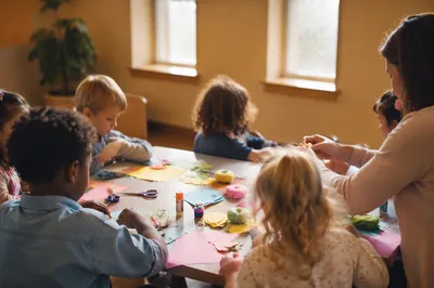 Sunday School Children Craft Time