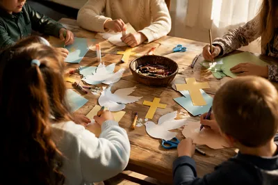 Sunday School Children Craft Table