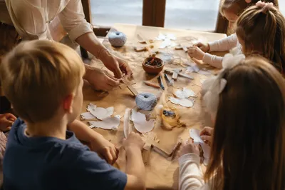 Sunday School Children Craft Table