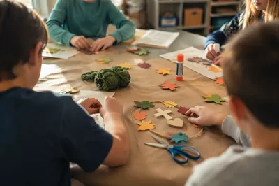 Sunday School Children Craft Table
