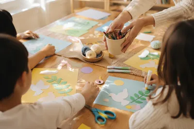 Sunday School Children Craft Table