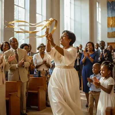 Praise Dance in Bright Church Sanctuary