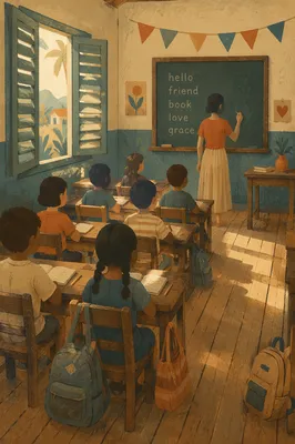 Church Mission English Classroom at Sunset