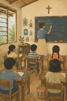 English Mission Class in Tropical Church