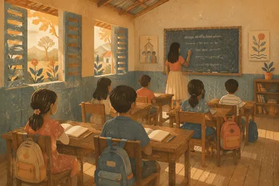 Teaching English Abroad in Church Classroom