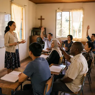 Teaching English Abroad in Church Classroom