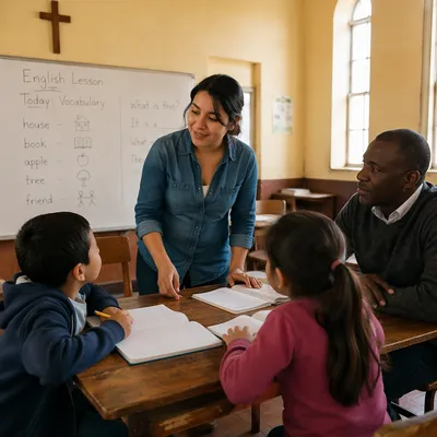 English Lesson in Community Classroom