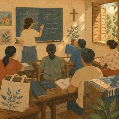 Overseas English Mission Classroom in Church