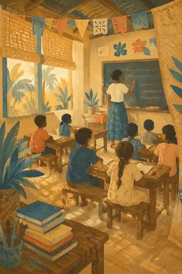 Hopeful English Lesson in Mission Classroom