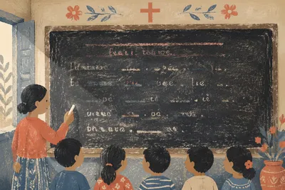 Overseas Mission English Classroom Chalkboard