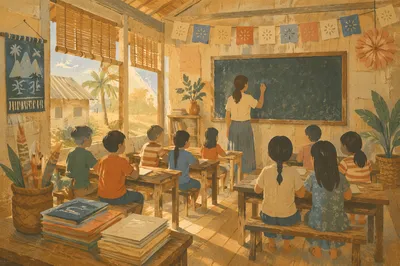 Overseas Mission English Classroom at Sunset