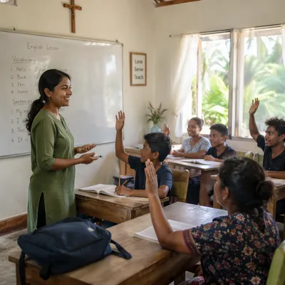 English Mission Class in Tropical Church