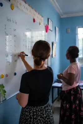 Overseas Mission English Lesson in Classroom