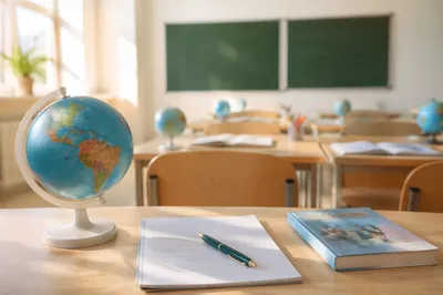 Overseas English Mission Classroom Morning Scene