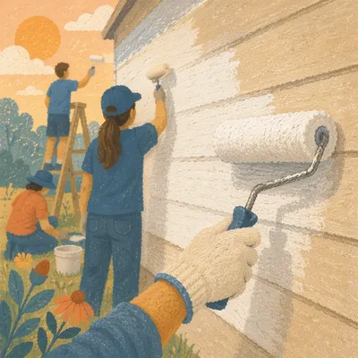 Teen Mission Trip Painting Community Building