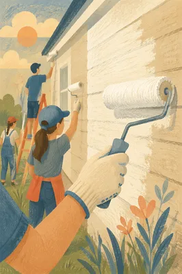 Teen Mission Trip Building Painting Service