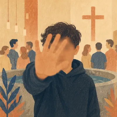 Teenager Baptism Celebration in Modern Church