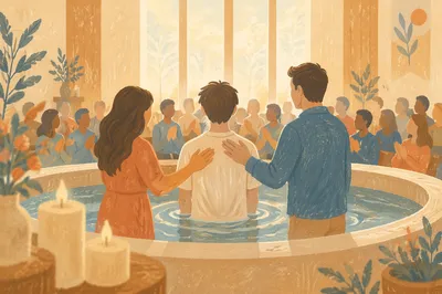 Teenager Baptism Celebration in Warm Church