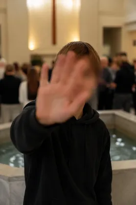 Teenager Baptism Celebration in Modern Church