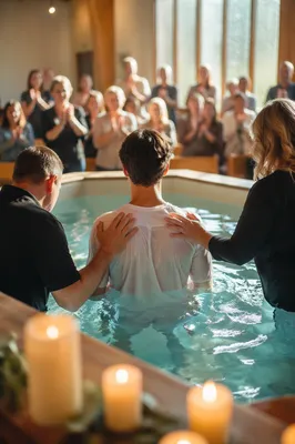 Teenager Baptism Celebration in Modern Church