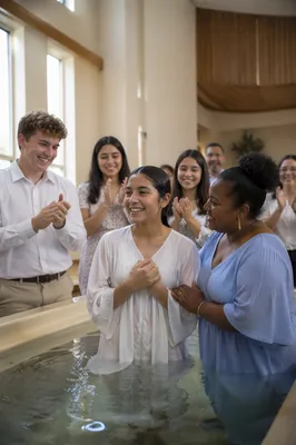 Teen Baptism Celebration in Modern Church