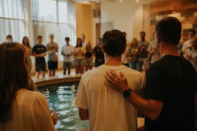 Teen Baptism Celebration in Contemporary Church