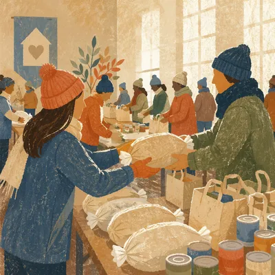Thanksgiving Turkey Distribution at Church Hall