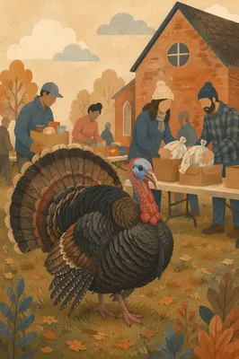 Thanksgiving Turkey at Church Food Drive