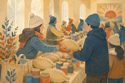 Thanksgiving Turkey Distribution at Church Hall