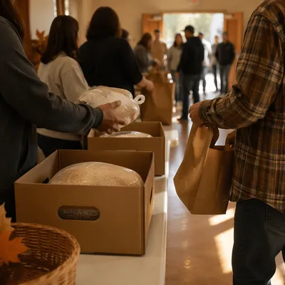 Thanksgiving Turkey Distribution at Church Hall