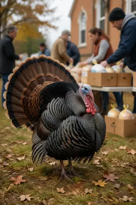 Thanksgiving Turkey at Church Food Drive