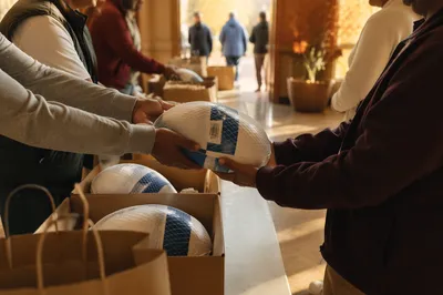 Thanksgiving Turkey Distribution at Church Hall