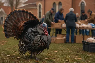 Thanksgiving Turkey at Church Food Drive
