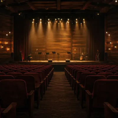 Church Auditorium Stage Production Before Rehearsal