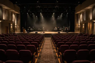 Contemporary Church Theater Before Evening Production