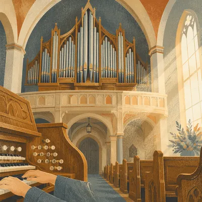Traditional Church Organ in Grand Sanctuary