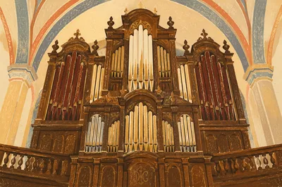 Grand Traditional Organ Pipes in Sanctuary