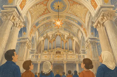 Majestic Organ Pipes in Grand Sanctuary