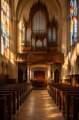 Traditional Church Organ in Grand Sanctuary