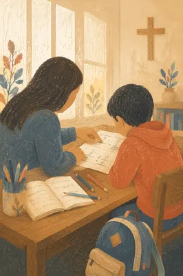 After School Church Tutoring Support Scene