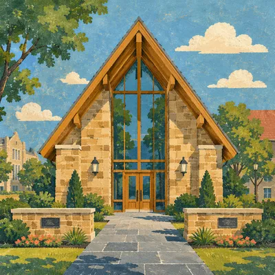 Warm Stone University Campus Chapel Exterior