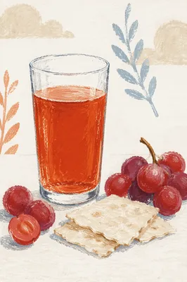 Simple Communion Bread and Grape Juice