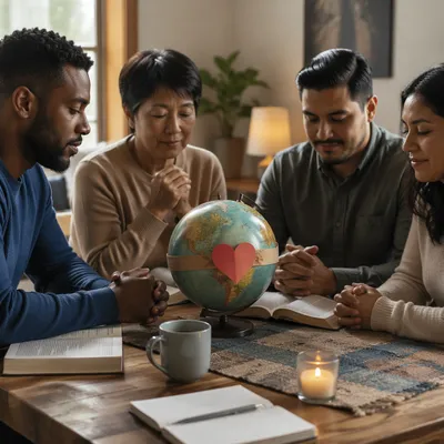 Church Small Group Praying for the Nations