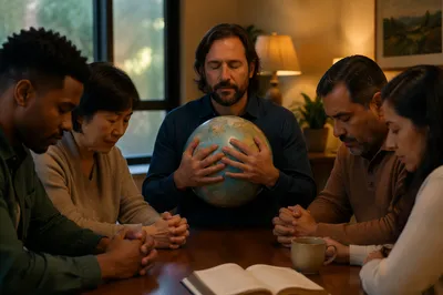 Small Group Reflection Around Globe Table