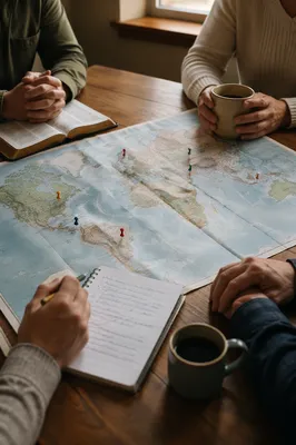 World Prayer Map in Church Meeting