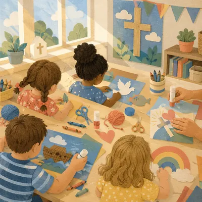 Vacation Bible School Craft Time Classroom