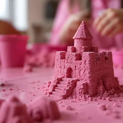 Pink Sand Castle VBS Craft Close-Up